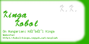 kinga kobol business card